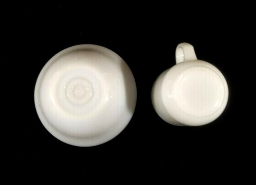 Vintage Federal Glass Milk Glass 4 7/8" Bowl and Toddler Size Mug - Picture 4 of 11