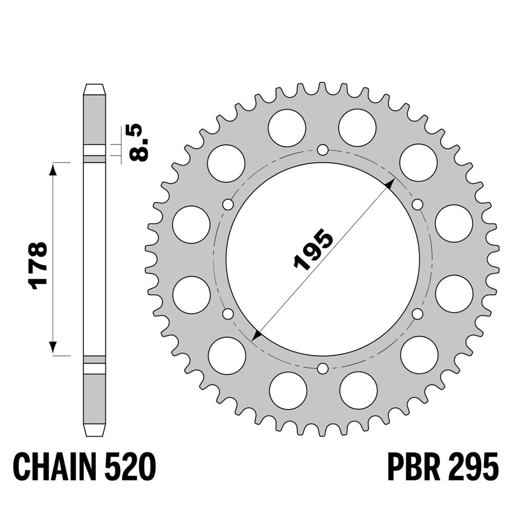 Pignon arrière PBR 520 acier 54T : fini les sauts de chaîne sur Maico GM 500 1985