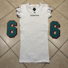 NIKE 2017 Miami Dolphins Game Used Team Issued NFL Jersey 40 White W/ Numbers