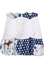 Newborn Sleep Sack Baby Swaddle,3-Way Adjustable Wearable Blnkt,100% Rayoncotton