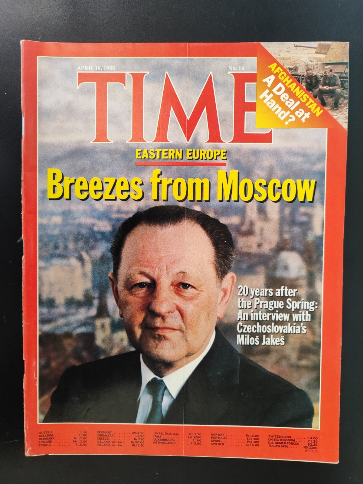 Milos Jakes Interview - Breezes From Moscow - Time 1988 Magazine April 18