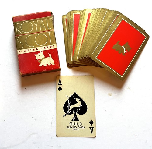 Scottish Terrier Scottie Dog ROYAL SCOT Playing Cards Complete Deck Vintage - Picture 2 of 2