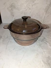 Vintage Corning Vision Pyrex Amber 1.5L  V-20-B w/ Lid