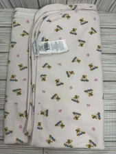 Ralph Lauren - Pink Teddy Bear Cotton Girls Baby Blanket Size 3-9M 71cm X 81cm