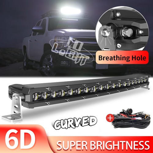 Ultra Slim Curved 20inch LED Light Bar Spot Flood Beam 4WD SUV Truck Offroad 22" - Foto 1 di 14