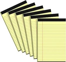 6 Pack Small Legal Pads 5x8 Notepad Yellow Note Pads 5x8 College Ruled