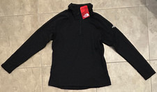 North Face Mountain Peak Women's 1/4 Zip Fleece Jacket Black NEW w/ Tag Small