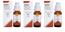 ADEL 10 Respiratory Drops Pack of 3 Natural Homeopathic Remedy for Lung Support