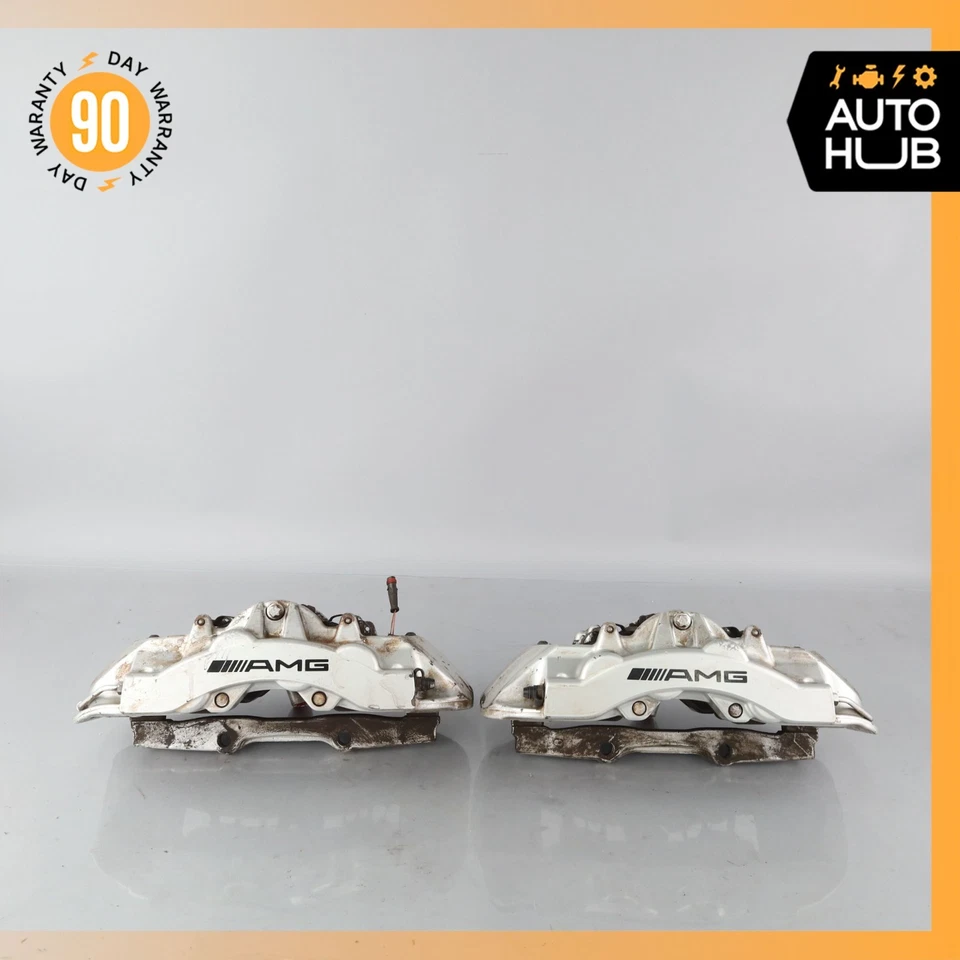 Juego de pinzas de freno delanteras Mercedes R230 SL55 S55 E55 AMG 0034203283 OEM Foto 2 de 4