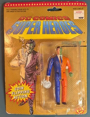 Vintage Two-Face DC Super Heroes SEALED Carded Action Figure ToyBiz 1990 Batman