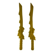 Lego Legoland Ninjago Sword of Fire Foam Dragon Head Sword Lot of 2 Yellow 2019