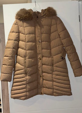 Camel Belted Puffer Coat - WULUX Paris - Size M 12-14