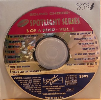 SC8591       3 OF A KIND  SOUND CHOICE KARAOKE LOT WIRTZ