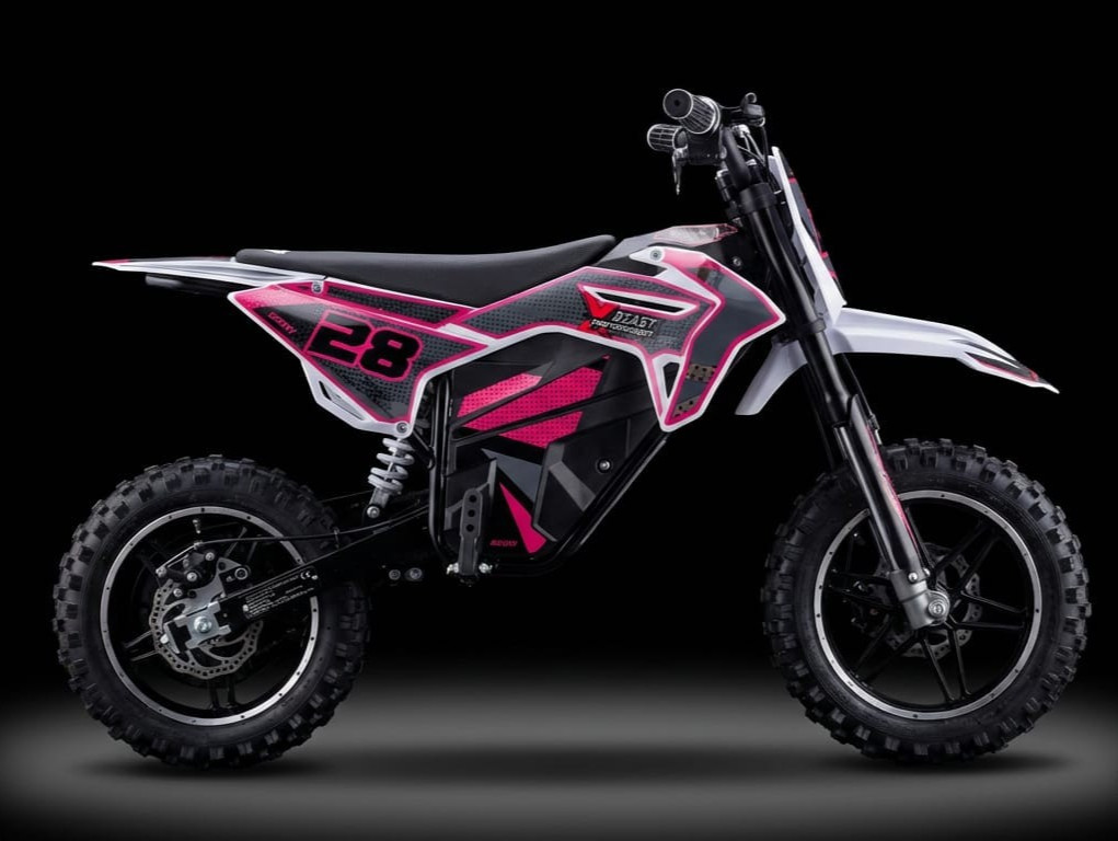 X Beast Motorsport Electric Mini Dirt Bike 36V 800W Kids Pit Bike Pink