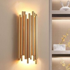NEUERRAUM Gold Wall Light – Up & Down LED Wall Lamp, G9 Socket, 40cm Modern