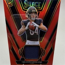 2025 Panini Select Colston Loveland #RSW-CLD Rookie Swatches Prizm Bears