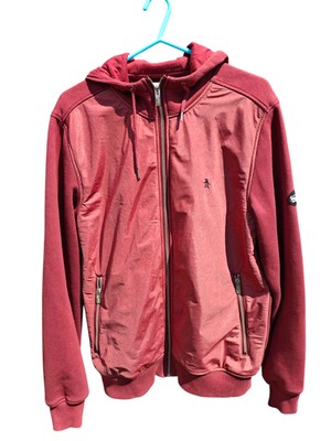Penguin by Munsingwear Hoodie Jacke Herren Größe Medium Fullzip Burgundy 