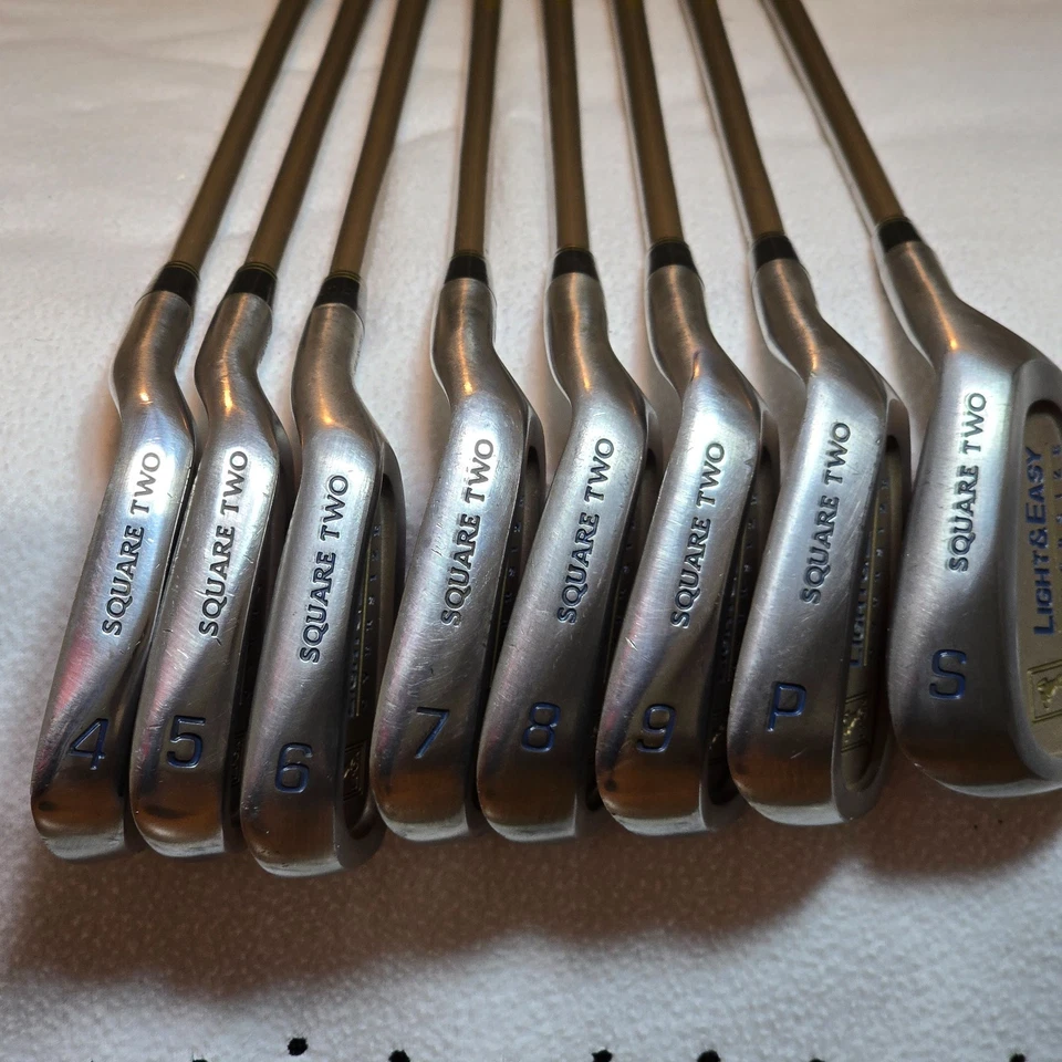 Dos hierros cuadrados ligeros y fáciles de gran tamaño 4-9, P, S 8 hierros diestro damas LPGA Foto 2 de 4