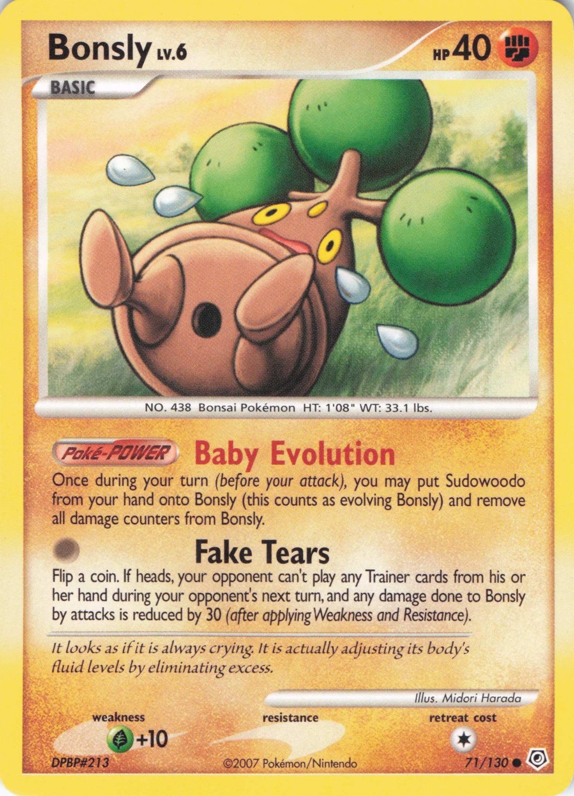Bonsly 71/130 Common from Diamond and Pearl in LP condition