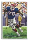Goal Line Art Card - Bruce Smith - Gold Seal Autograph #/100