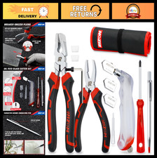 Glass Cutting Tools Set - 8" Running Pliers, 6" Breaker Grozer, 2-20MM Cutter fo