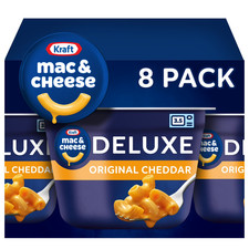 Kraft Deluxe Mac and Cheese, 8 Cups, for Easy Dinner or Dinner Sides, 2.39oz 8pk