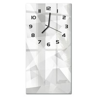 Wanduhr Glasuhr Im Hochformat Abstraktion Hintergrund Schwarze Zeiger 30X60 Cm