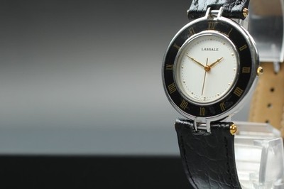 Vintage Exc+4 Seiko Lassale 1F21-1A70 Quarz-Lünette Stahl Damenuhr JAPAN