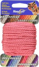 Needloft Plastic Canvas Yarn, 20 yards - Watermelon