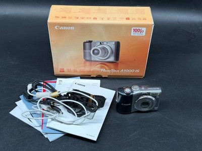 Canon PowerShot A1000IS 10 MegaPixels Digitalkamera Silber Vintage