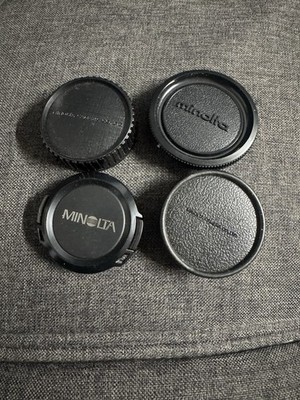 Lot Of 4 Original Minolta MD Rear cap and body cap