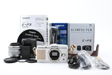 OLYMPUS PEN E-P3 Mirrorless Camera 14-42mm Lens Kit Battery Charger Box