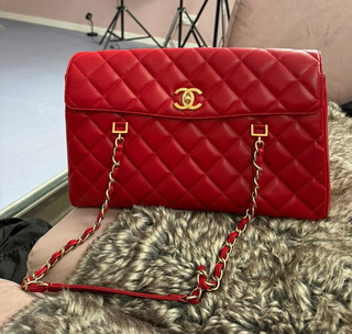 Chanel Tasche Timeless/Classique Leder Rot