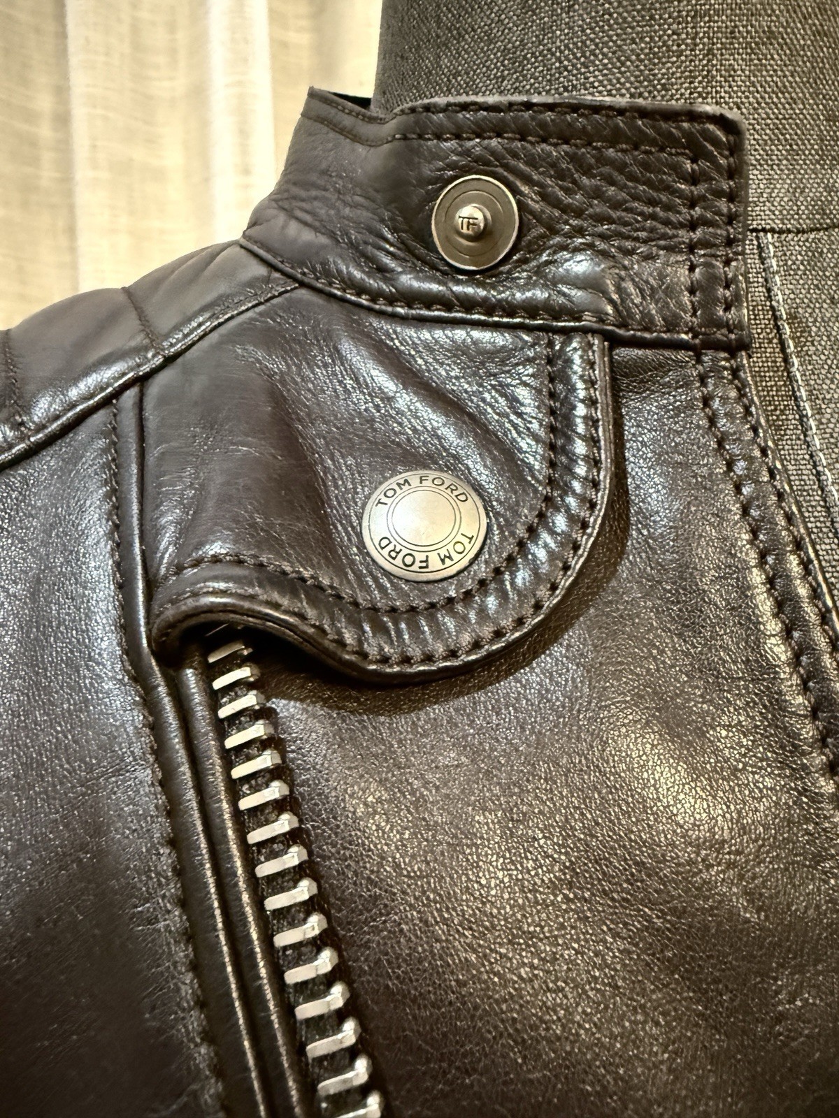 Tom Ford Genuine men’s leather jacket Biker Style RRP $9980 - EU48 image 4