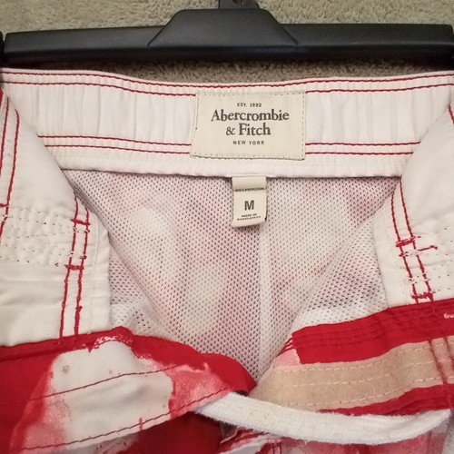 Abercrombie & Fitch Mens Cargo Board Shorts Baggie Red Floral Medium 34" - Picture 19 of 20