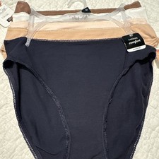 Rene Rofe Lingerie Women s 5 Pair Briefs Panties Hi-Cut Medium Underwear Cotton
