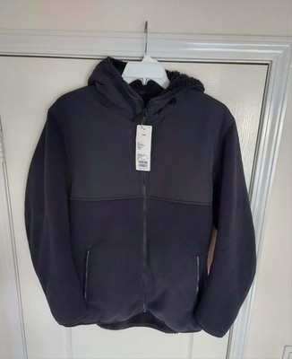 UNIQLO Windproof Polar Fleece Hooded Jacket Long Sleeve Jacket Casual Warmth #XL