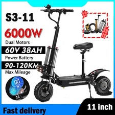 Electric Scooter for Adult 6000W Dual Motor 85KMH 60V 38AH Folding Fast Escooter