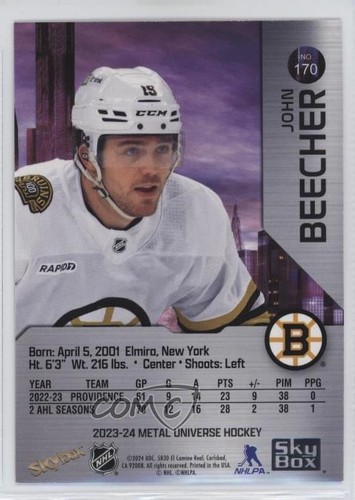 Skybox Metal Universe Rookies 2023-24 PMG rojo/100 John Beecher #170 novato radiocontrol - Imagen 2 de 4