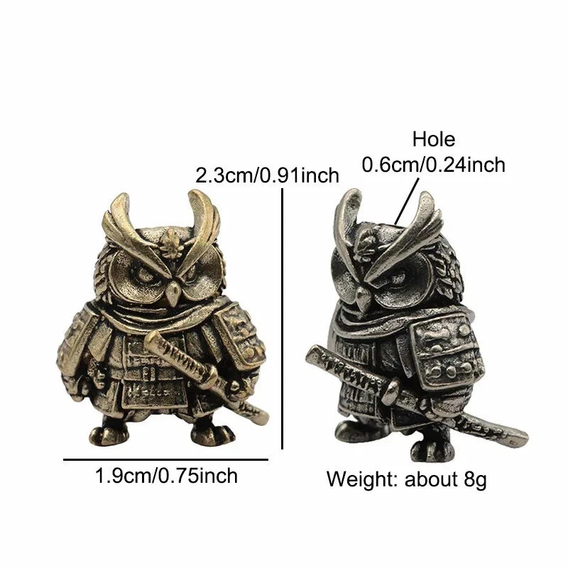 Cuchillo Samurai EDC Búho Paracord Cuentas Cordón Latón Hágalo Usted Mismo Herramientas Exterior Foto 4 de 4