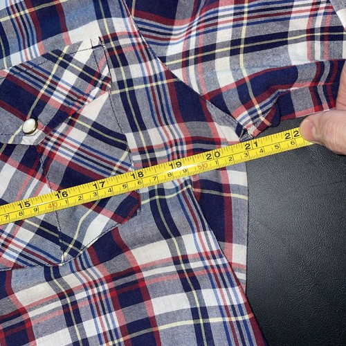 Salt Valley Pearl Snap Plaid Western Shirt Mens Sz Med Multicolored Cowboy Rodeo - Picture 9 of 15