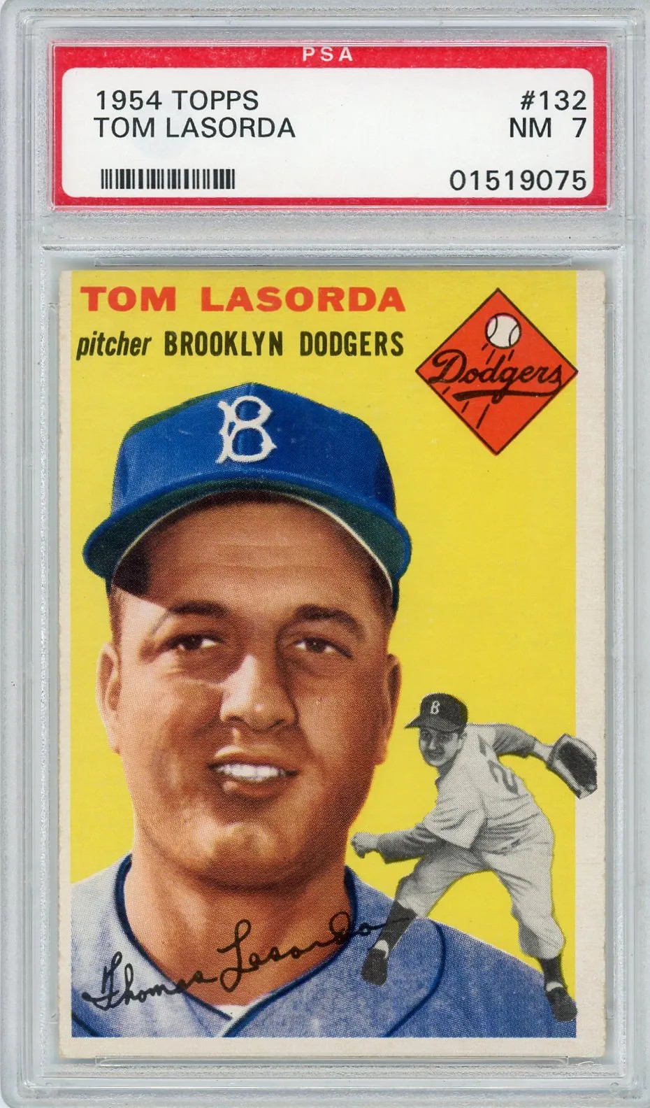 1954 Topps Tom Lasorda #132 PSA 7