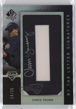 2007 SP Authentic By the Letter Signatures 14/75 Chris Young #BL-19 Auto e6p