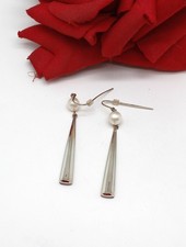 Sterling Silber RLM Stuido baumelnde Perlen Ohrringe 7,2 g Katze RETTUNG