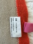 BASLER German Woman’s Scarf  100% 2-PLY Cashmere Taupe Coral Border NEW Tags — photo 8