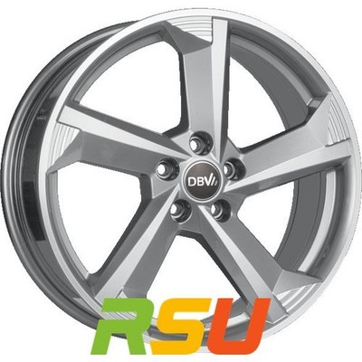 4x DBV Torino III hyper silber poliert 8x19'' ET35 LK5 112 ML 70.1 Alufelgen 1...