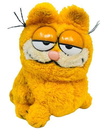 Vintage 1981 Dakin Garfield sitzende orange gewebter Katze Stofftier Plüschtier 7 Zoll - Bild 1 von 5
