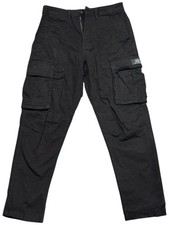 Zara Black Cargo Pants Mens 31 Slim Fit M Utility Pockets Stretch Casual
