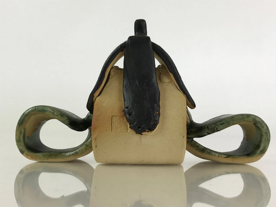 Muñeca Hina Japonesa de Cerámica De Colección Festival del Día del Príncipe Niña Esmalte Verde ID470 Foto 4 de 4