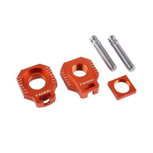Tusk Racing Axle Block Orange For KTM 250 XC-W (E-Start) 2008-2018 - Picture 2 of 3